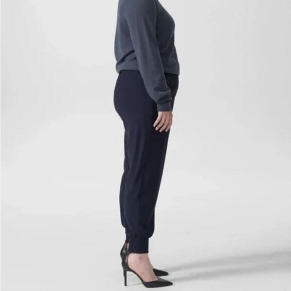 NWT Universal Standard Minton Wool Suiting Jogger Pants Navy Blue Women's 12 - Picture 4 of 12